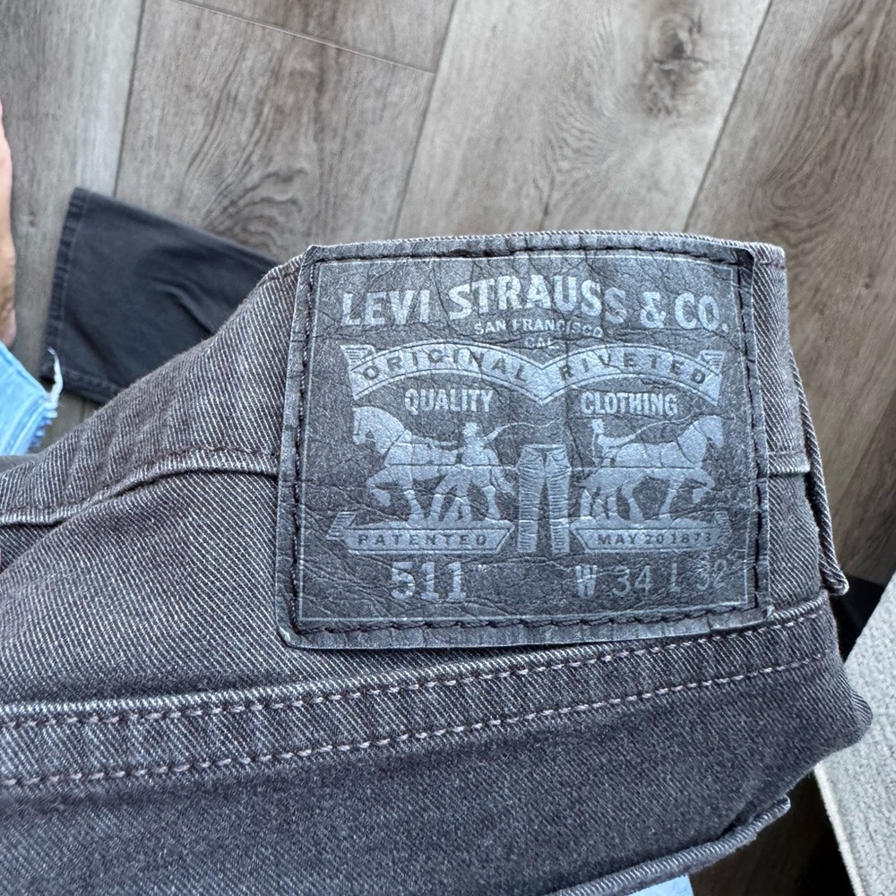 Levi's Charcoal 511 Slim Fit Jeans 34x32